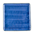 Thumbnail image #1 for CAC China TUS-SQ21-BLU 12-Inch Square Porcelain Plate, Curved Edge, Starry Night Blue 1 Dozen