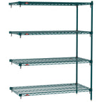 Thumbnail image #1 for Metro Super Erecta SA-2148K3-63-A4 Super Adjustable Super Erecta Wire Add-On Wire Shelving Unit, 48"W x 21"D x 63"H, 800 lb. capacity per shelf, 2000