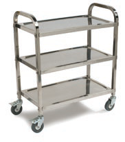Product image #4 for Carlisle 400 lb. Capacity 3-Shelf Knock-Down Stainless Steel Utility Cart