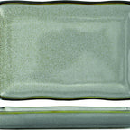 Thumbnail image #1 for International Tableware Luna LU-64-AS Rectangular Stoneware Platter, 6" x 4", Ash Reactive Glaze Case of 3 Dozen