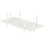 Thumbnail image #2 for Cal-Mil 22908-15 Napkin Holder, White Metal, 10.5"W x 5.5"D x 4"H