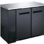 Thumbnail image #1 for Drago DRBB48SH 48.9-Inch Back Bar Cooler, 12 cu. ft., 2 Solid Hinged Doors, Black Exterior, Stainless Steel Top