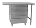 Thumbnail image #2 for Advance Tabco 3-Tier Factory-Installed Stainless Steel Work Table Drawer Assembly with 20 x 20 x 5 Inch Drawers