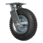 Thumbnail image #1 for AARCO Products 4-P 8-Inch Pneumatic Plate Casters, 2 Swivel and 2 Rigid, Without Brakes