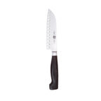 Thumbnail image #2 for Zwilling J.A. Henckels Four Star® 1001632 5-Inch Hollow-Edge Santoku Knife, Forged High-Carbon Stainless Steel, Polypropylene Handle