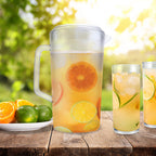 Thumbnail image #2 for G.E.T. GET P-30128-1-CL Clear SAN Plastic Water Pitcher with Lid, 128 oz, Handle Case of 6