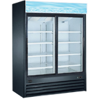 Thumbnail image #2 for SABA SM-45RS Two-Section Glass Door Refrigerator Merchandiser, 45 cu. ft., Sliding Doors, Bottom-Mounted Self-Contained Refrigeration