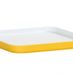 Thumbnail image #1 for Cal-Mil 24131-10-42PLATE Square Melamine Bento Sushi Plate, Yellow, 10.5" x 10.5" x 1" Case of 3