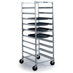 Thumbnail image #1 for Lakeside Manufacturing 8580 Oval Aluminum Tray Rack, Open Sides, 10-Tray Capacity, 6" Spacing
