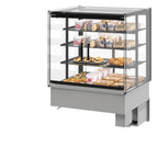 Thumbnail image #1 for Fri-Jado USA MCC 36-4 H SS FD PT Drop-In Humidified Heated Food Merchandiser, 35-7/16"W, 4 Metal Flat Shelves, Thermostatic Controls