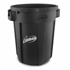 Thumbnail image #1 for Libman Commercial 1570 Commercial Round Trash Can, 32 Gallon, Black Case of 6