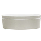 Thumbnail image #1 for Cal-Mil 24128-7-102 Round Melamine Bento Box, Ash, 7" Diameter x 3"H, Dishwasher Safe Case of 3