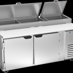 Thumbnail image #5 for Beverage Air DP72HC 72-Inch Two-Section Pizza Prep Table, 2-Door, Stainless Steel, 3-Pan Top, 19-Inch Cutting Board