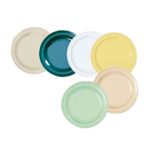 Thumbnail image #1 for G.E.T. Supermel DP-507-S . . Melamine Dessert Plate, 7-1/4" Round, Sandstone, Medium Rim Dozen Case of 2 Dozen
