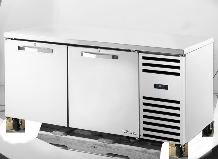 Product image #5 for True SPEC SERIES 2-Section Deep Undercounter Refrigerator, 33°F to 38°F, Self-Contained Side-Mounted, Stainless Steel
