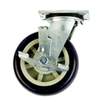 Thumbnail image #1 for New Age C511 Swivel Plate Caster with Brake, 6-Inch Polyurethane Wheel, 700-lb Capacity