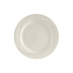 Thumbnail image #1 for Tuxton China San Marino ASU-005 9-Inch Round Ceramic Plate, Wide Rim, Embossed Pattern, Pearl White Case of 2 Dozen