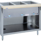 Thumbnail image #6 for Duke Manufacturing Thurmaduke E-3-CBSS 46-Inch 3-Pan Electric Steamtable with Sealed Wells and Open Storage Base