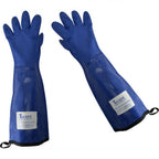 Thumbnail image #1 for AllPoints Foodservice Parts & Supplies 1331492 X-Large 20-Inch Fryer Gloves, Heat-Resistant to 225°F, Knit-Lined, Blue 1 Pair