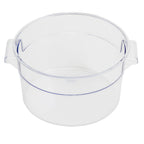 Thumbnail image #1 for Alegacy Foodservice Products PCSC2R Clear Round Polycarbonate Storage Container, 2-1/8 qt, Container Only Case of 12