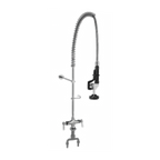 Thumbnail image #1 for Component Hardware Encore KL50-1000-BR Pre-Rinse Faucet Assembly, Single-Hole Deck Mount, Compression Valves, Lever Handles, Wall Bracket, 1.6 GPM