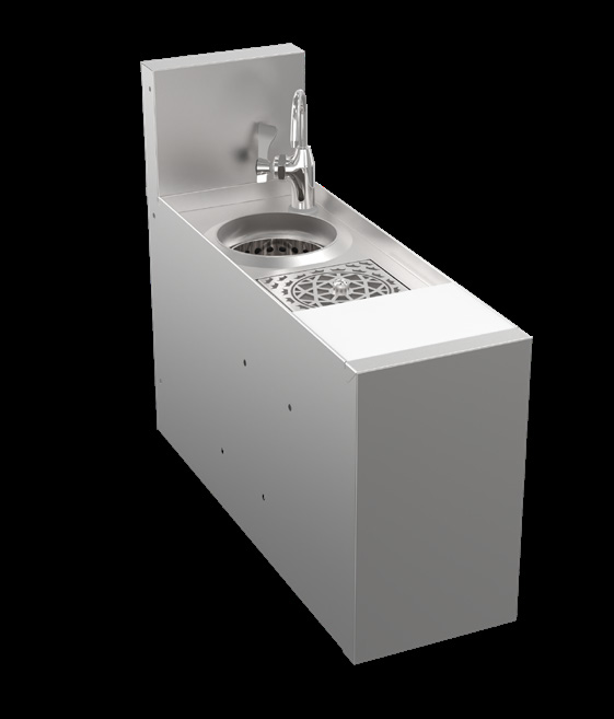 Product image #6 for Krowne Royal Series 8-Inch Wide Underbar Speed Station, 24-Inch Deep, with Glass Rinser, Dipperwell Faucet, and Cutting Board
