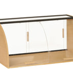 Thumbnail image #2 for Cal-Mil 23438-122 Pastry Display Case, 35.5"W x 19.5"D x 16.75"H, Sliding Door, Black Metal Arched Design