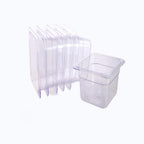 Thumbnail image #2 for Hakka Brothers Corp EasyRose P164 1/6 Size White Polycarbonate Food Pan, 1.6 Qt.
