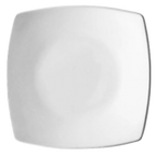 Thumbnail image #1 for Tableware Solutions USA Evolution by Continental 20CCEVW151 White China Plate, 9-Inch Square, Coupe Rim, Rolled Edge Case of 24