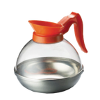 Thumbnail image #1 for TableCraft Products 19 64 oz Polycarbonate Coffee Decanter with Orange Handle Case of 24