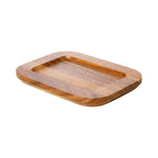 Thumbnail image #1 for G.E.T. Heiss SKRE-14-BASE Acacia Wood Oval Underliner for 14 oz Oval Server, 8.87 x 6.63 x 0.75 in Case of 6