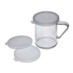 Thumbnail image #1 for Alegacy Foodservice Products PD2571 Plastic Spice Dredge, 10 oz, Clear, Handle, Universal-Hole Removable Cover Case of 12