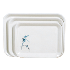 Thumbnail image #1 for Thunder Group Blue Bamboo 0903BB Rectangular Melamine Tray, 17" x 12-5/8" Case of 2 Dozen