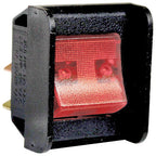Thumbnail image #1 for AllPoints Foodservice Parts & Supplies Mavrik 421917 Lighted Rocker Switch, 20A at 125-250VAC, 4-Tab Terminals, Amber Light