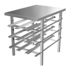Thumbnail image #1 for Winholt Equipment CR-54 Mobile Aluminum Can Rack, Half Height, 54 #10/72 #5 Can Capacity