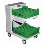 Thumbnail image #1 for Caddy CM-2020-C Mobile Stainless Steel Cup/Glass Rack Dispenser with Self-Elevating Platform, for 20" x 20" Racks