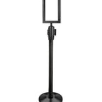 Thumbnail image #2 for New Star Foodservice Inc. 54729 Stanchion Belt Sign Frame with Acrylic Clipboard and Social Distancing Sign, Black Case of 12