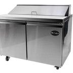 Thumbnail image #2 for SABA SPS-48-12 Two-Section Sandwich/Salad Prep Table, 46-3/4" W, 12-Pan, 2-Door, Stainless Steel