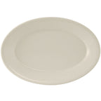Thumbnail image #1 for Tuxton China Reno TRE-013 Ceramic Oval Platter, 11-5/8 x 8 in, Wide Rim, Rolled Edge 1 Dozen