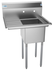 Thumbnail image #7 for KoolMore 29-Inch 1-Compartment Stainless Steel Sink with Left Drainboard and Backsplash