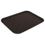 Thumbnail image #1 for Alegacy Foodservice Products RNST1520BR Rectangular Non-Slip Plastic Serving Tray, Brown, 20-1/4" x 15-1/4" Case of 12