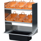 Thumbnail image #1 for Steril-Sil Company E1-CLD-25V-DAOV Ice-Cooled Merchandising Insert, 2.5-Size, Angled Double Overshelf with Baskets