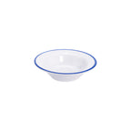 Thumbnail image #1 for G.E.T. Settlement Bistro B-50-W/CB Melamine Side Dish Bowl, 4.5 oz, 5 in, White with Cobalt Blue Trim Dozen Case of 4 Dozen