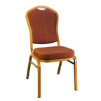 Thumbnail image #1 for JustChair Manufacturing Banquet Collection A81118 Stacking Side Chair with Upholstered Cathedral Back and Padded Seat