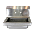 Thumbnail image #2 for SunFab SFHS-1715 Stainless Steel Wall-Mounted Hand Sink, 17 x 15 in, 5 in Deep Bowl, 6 in Backsplash, Gooseneck Faucet
