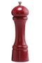 Image for Chef Specialties Autumn Hues 08651 Professional Pepper Mill, 8" High, Wood, Candy Apple Red, Tempered Stainless Steel Gear