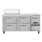 Thumbnail image #1 for Continental Refrigerator RA68SN8-D 68-Inch Refrigerated Sandwich Prep Table, 1 Door, 4 Drawers, 8-Pan Top