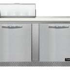 Thumbnail image #1 for Continental Refrigerator SW60N8C-FB 60-Inch 2-Door Front-Breathing Sandwich Prep Table, 8-Pan, Stainless Steel