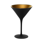 Thumbnail image #1 for Global Tableware Collective Stolzle, Glisten Z14025EL096 Martini Glass, 8-1/2 oz, Matte Black & Gold, Crystalline Case of 2 Dozen
