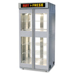 Thumbnail image #1 for Gold Medal 2632-00-000 Dual-Zone Electric Hot Food Merchandiser, Floor Model, Two Insulated Compartments, Digital Temperature Control